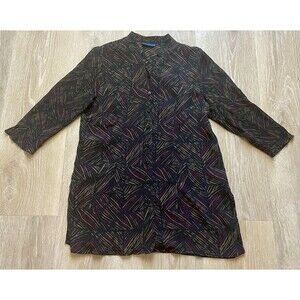 Karen Scott 100% Silk Button Up Blouse| Size Medium